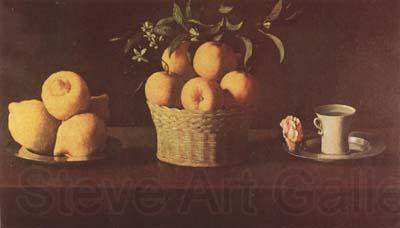Francisco de Zurbaran Still Life with Lemons,Oranges and Rose (mk08) Germany oil painting art